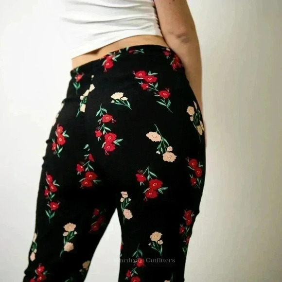 F21 Floral Wide Leg Pants - S - Picture 8 of 9